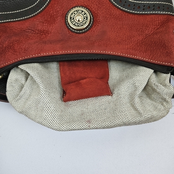 Vtg Dooney & Bourke Leather Two Tone Women's Shoulder Bag Purse-Brown (J7407543) - Picture 11 of 12